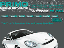 Tablet Screenshot of primomobiledetailing.com
